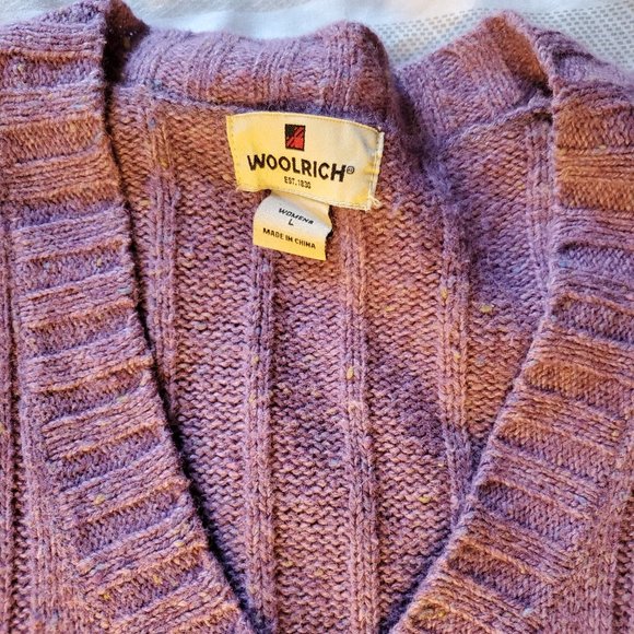 Woolrich Devan Henley Knit V-Neck Wool Sweater with Button Sz Large - Picture 8 of 10